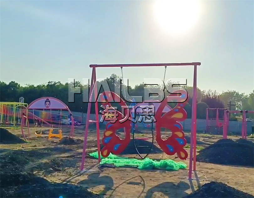 陜西西安無(wú)動(dòng)力親子樂(lè)園施工現(xiàn)場(chǎng)