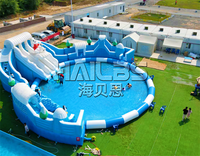 山西晉城無動力樂園水上設(shè)備安裝完成