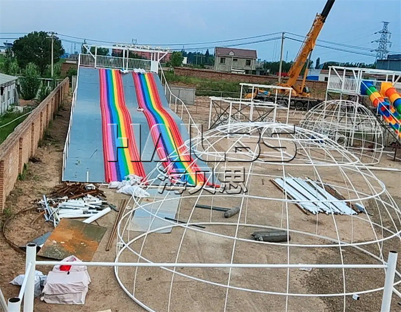 山西晉城無動力親子樂園施工現(xiàn)場