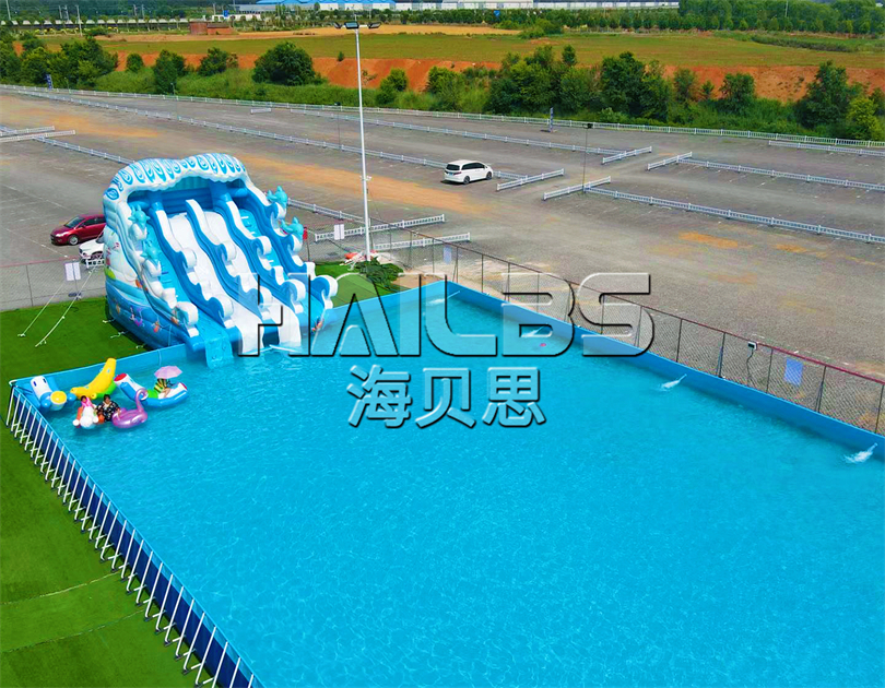 山西晉城無動力樂園水上設(shè)備安裝完成