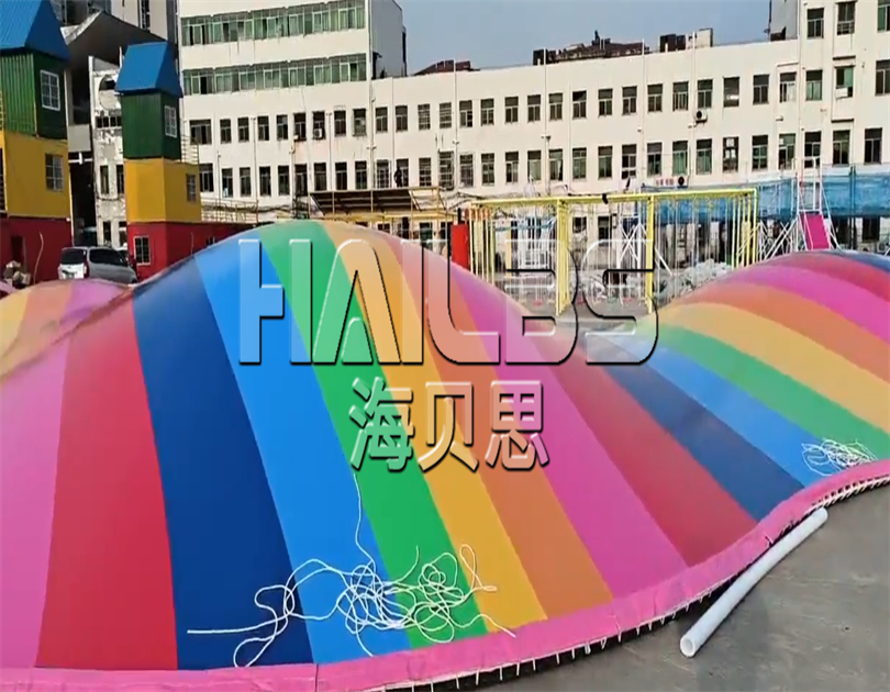 湖南岳陽無動力樂園施工現(xiàn)場