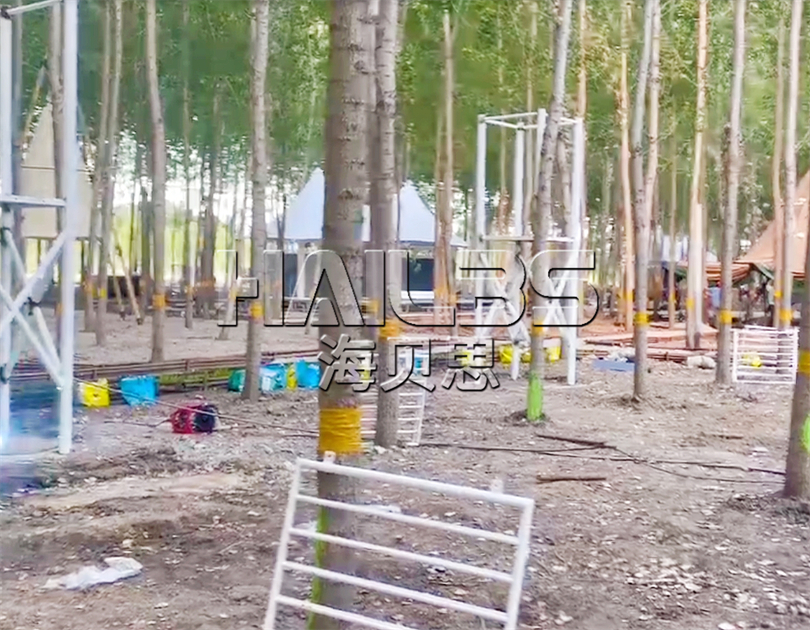 河北保定無(wú)動(dòng)力樂園施工現(xiàn)場(chǎng)