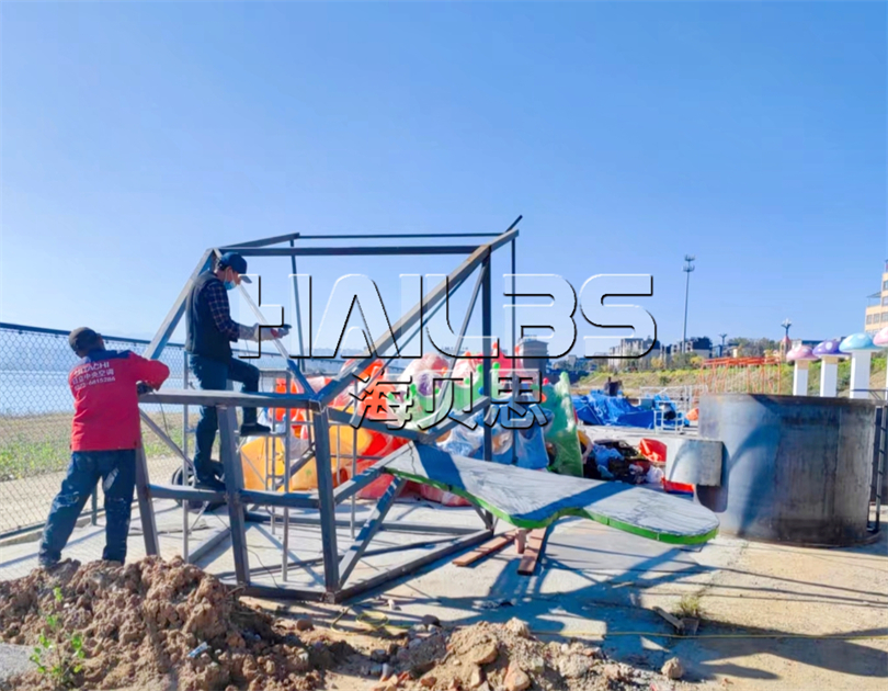 河南洛陽無動力親子樂園施工現(xiàn)場