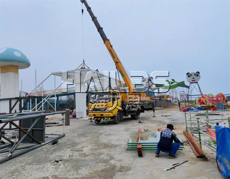 河南洛陽無動力親子樂園施工現(xiàn)場